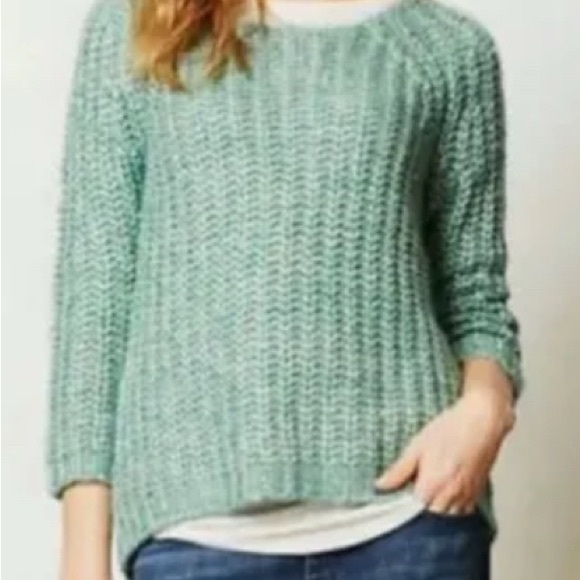 Knitted & Knotted Sweaters - Elegant Women’s Knit Sweater in Mint w/ Sequins by Knitted & Knotted